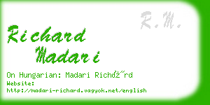 richard madari business card